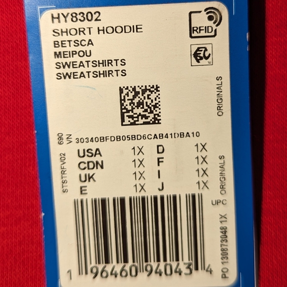 Adidas Plus Size Cropped Hoodie - Picture 2 of 3